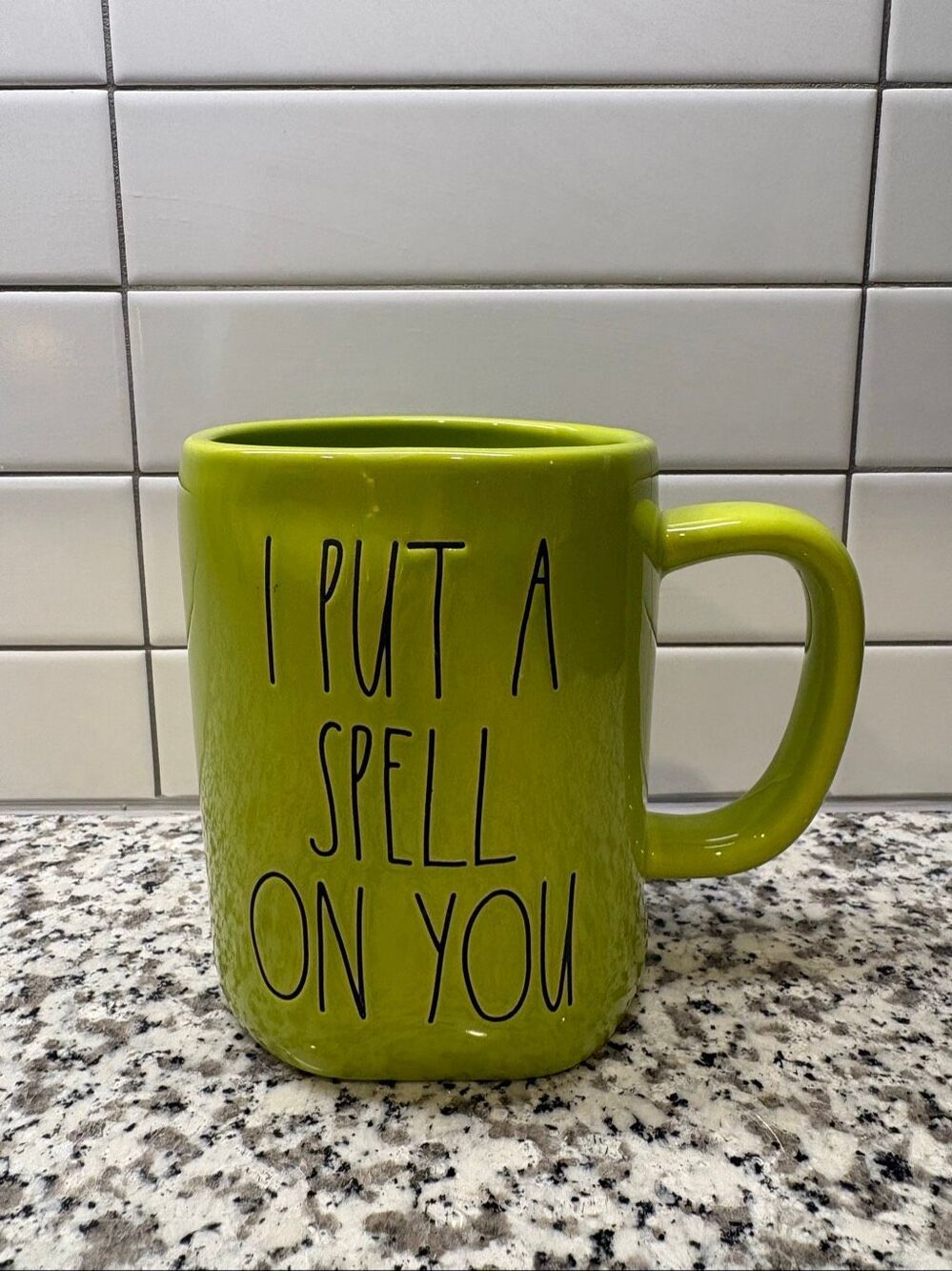 Rae Dunn Green I Put A Spell On You Coffee Mug Cup Halloween